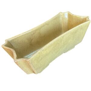 Vintage Ungemach USA mustard yellow atomic age art pottery planter vase pot